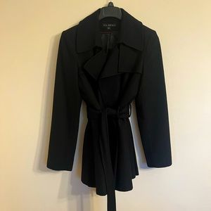 Via Spiga Black Pea Coat Size 8